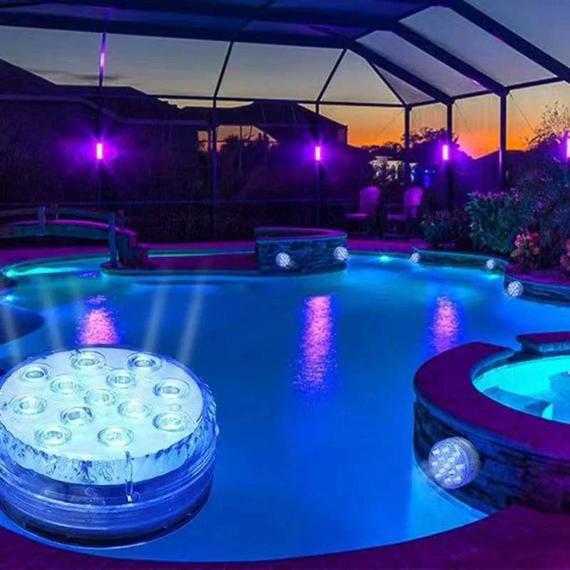 LED Pool Lights with Remote Control, RGB Color Changing Waterproof Lights for Underwater Decoration, Vase, Bowl, Ponds, Parties, and Aquariums