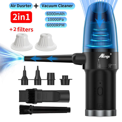 2 in 1 Blower and Vacuum Cleaner : Car & Computer Cleaning Cordless Turbo Blower