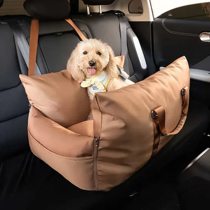 Waterproof Car Seat Cushion - Cozy Travel Bed for Dogs & Cats