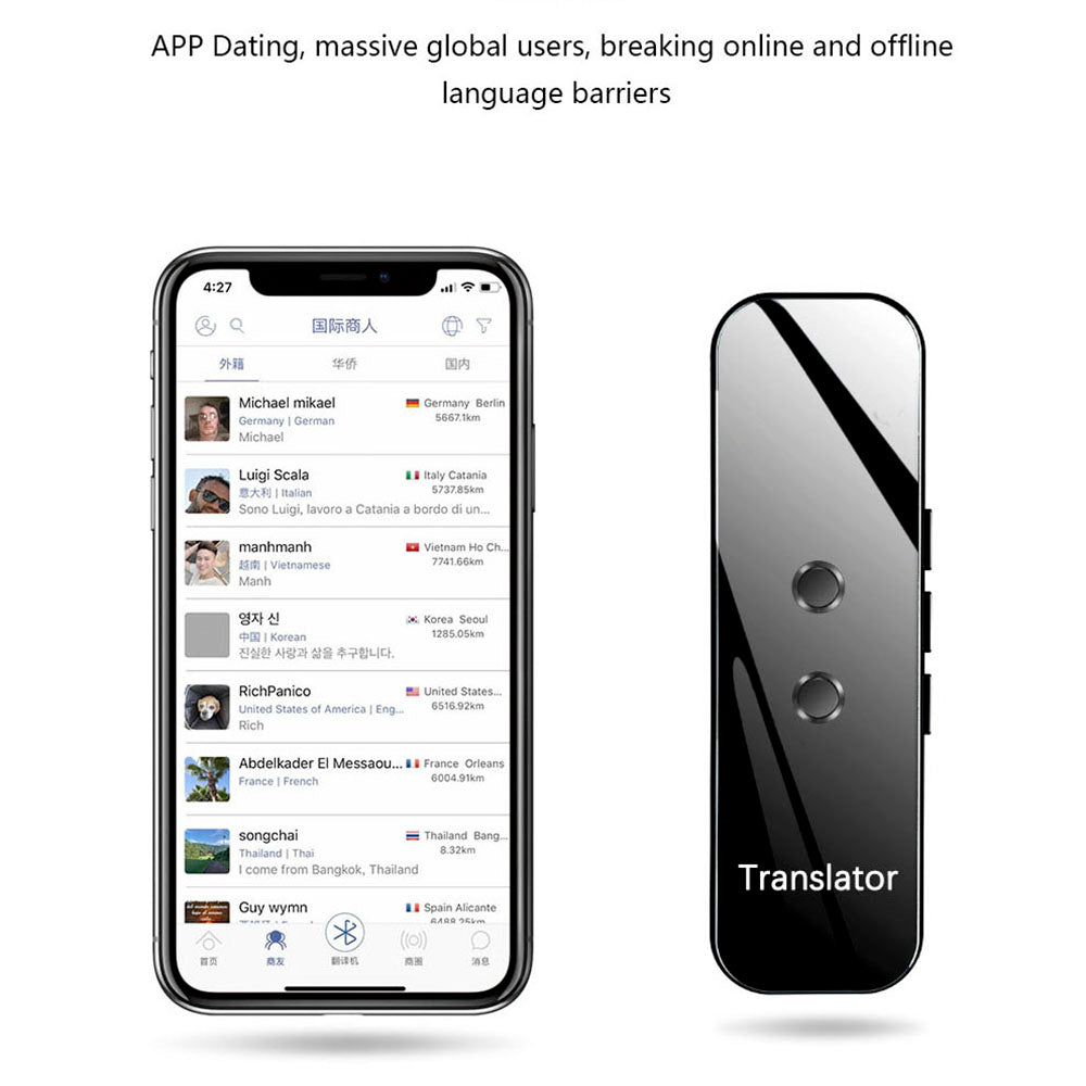 Instant Language Translator Device, Real-Time 2-Way Voice & Text Translator with 137 Languages, AI-Powered Online/Offline Translation for Travel, Learning, and Business