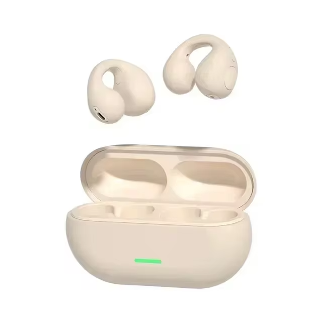 Bone Conduction Ear Clip Headphones: Wireless Noise-Canceling Sports & Gaming Headset with HD Calls