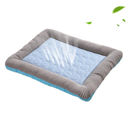 Cooling Pad Bed for Dogs and Cats, Soft Ice Silk Pet Blanket for Summer Sleeping, Breathable Cool Mat for Puppies and Kittens, Available in Pink and Blue