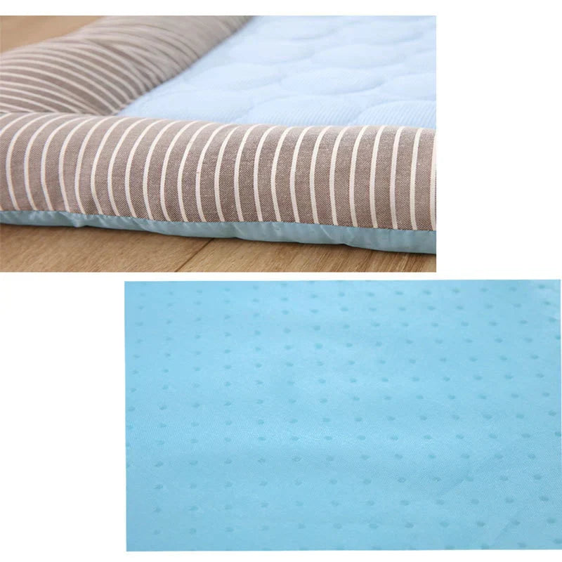 Cooling Pad Bed for Dogs and Cats, Soft Ice Silk Pet Blanket for Summer Sleeping, Breathable Cool Mat for Puppies and Kittens, Available in Pink and Blue