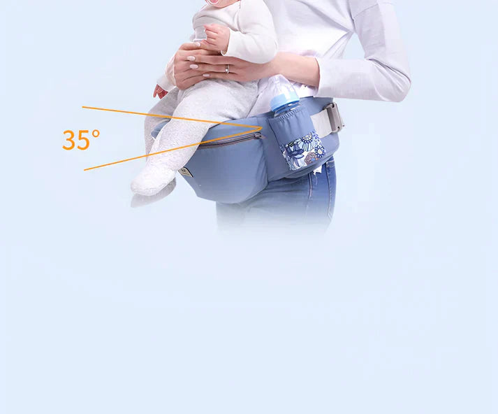 Ergonomic Baby Carrier with Hip Seat, 6-in-1 Newborn to Toddler Carrier with Head Support, Front-Facing M Position, Mesh Sling for Mom & Dad, Ideal for Travel